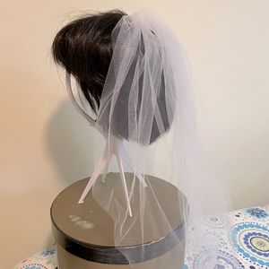 Simple tulle wedding veil